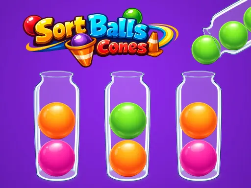 Topları Sırala - Koni Bulmaca Oyunu