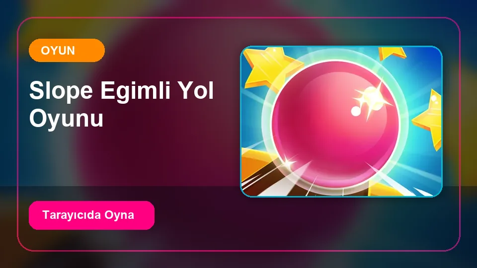 Slope - Eğimli Yol Oyunu oyun önizleme görseli